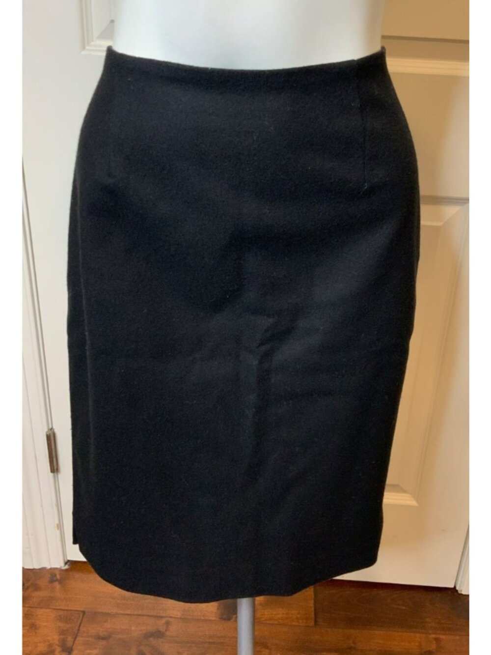 Moschino Cheap And Chic Black Wool Blend Straight Pencil Skirt, Size 12 | 46 IT